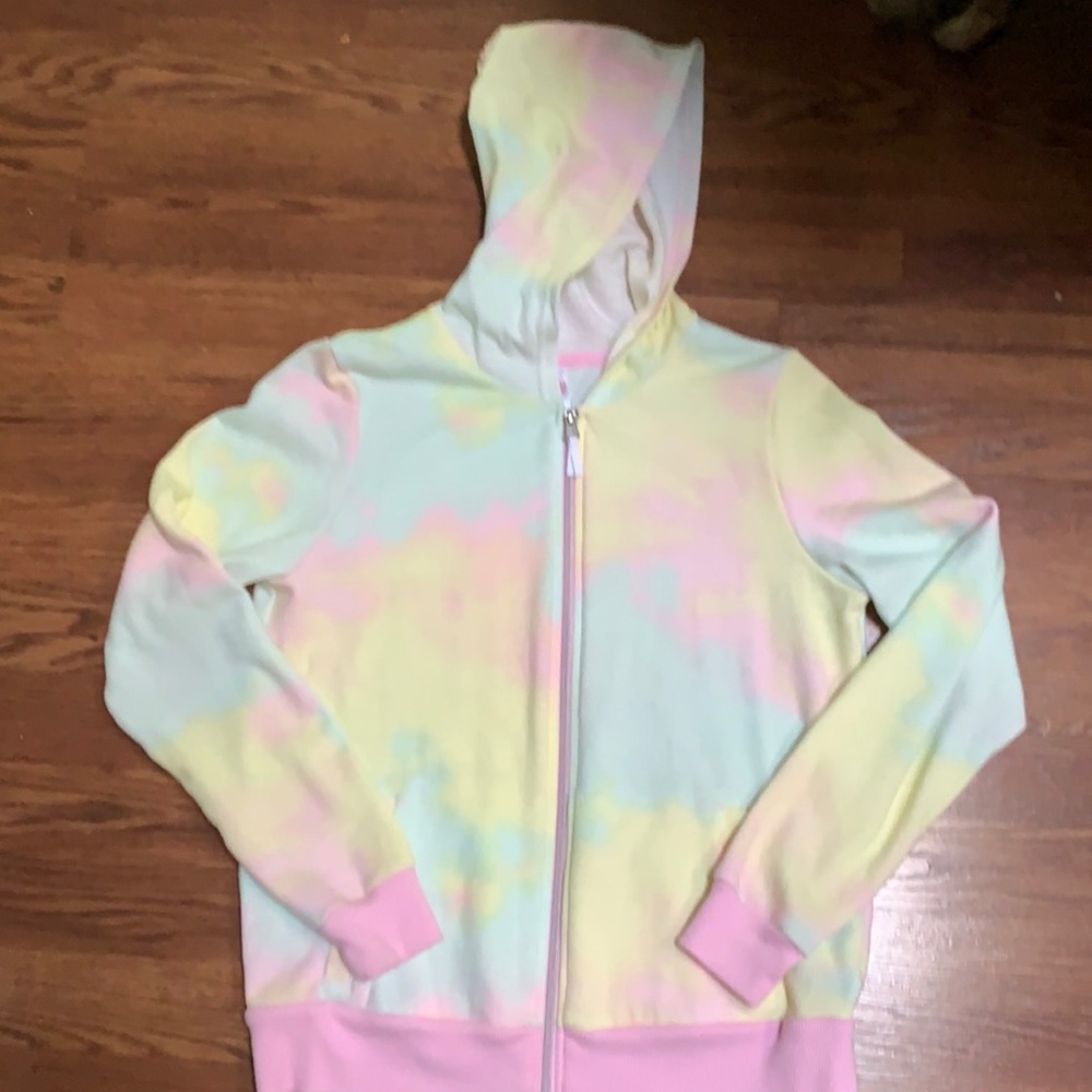 Pastel Tie-Dye Girls Lightweight Hoodie